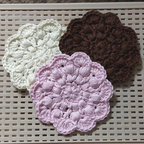 Crochet Super Scrub Facial Rounds▪︎Neapolitan Special Edition▪︎Set of 3 - Picture 4 of 6